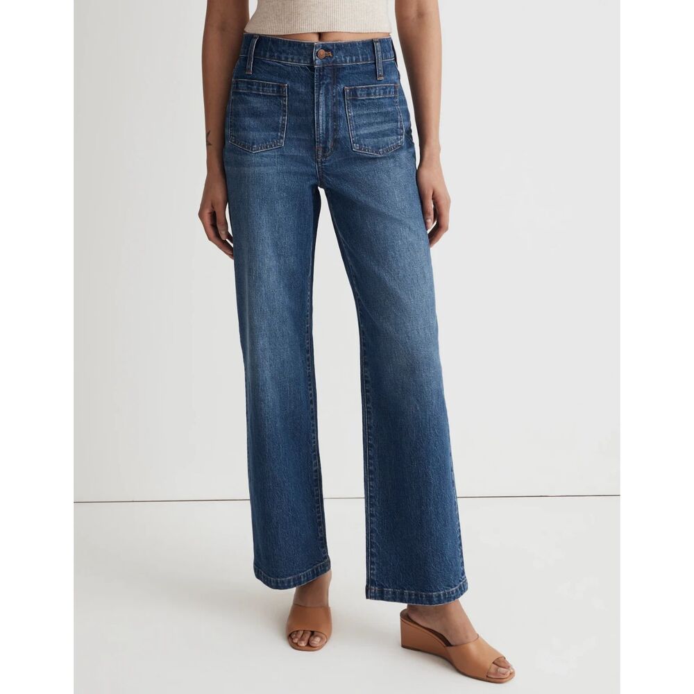 MADEWELL The Perfect Vintage Wide Leg Patch Pocket Jeans Size 29 - Picture 2 of 9